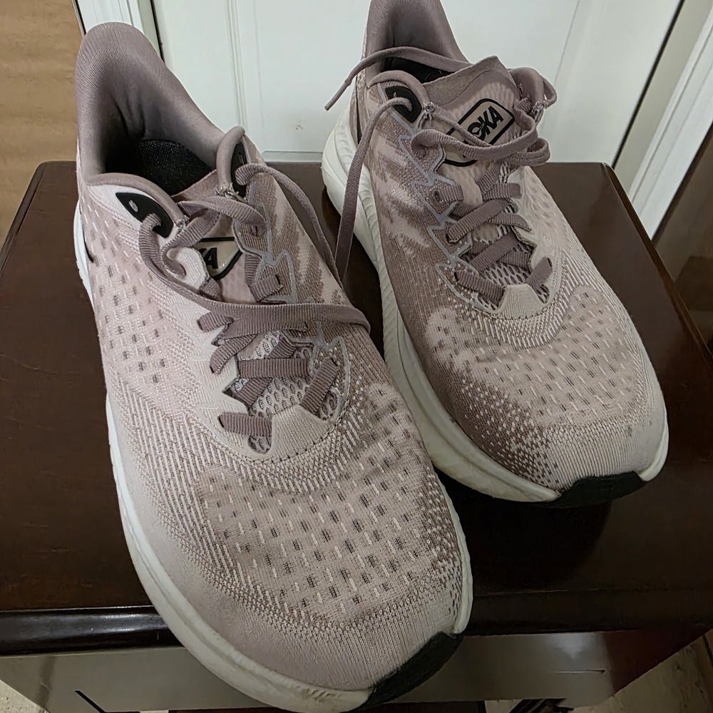 Hoka Light Pink Athletic Sneakers
